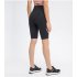 Biker Shorts For Women Elastic Slim Solid Color Athletic Pants For Yoga Fitness Outdoor Sports Running black 4