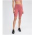 Biker Shorts For Women Elastic Slim Solid Color Athletic Pants For Yoga Fitness Outdoor Sports Running black 4