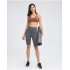 Biker Shorts For Women Elastic Slim Solid Color Athletic Pants For Yoga Fitness Outdoor Sports Running black 4