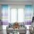 Bird Tree Pattern Window Curtain Half Shading Drapes for Living Room Bedroom Balcony purple 1   2m high hook