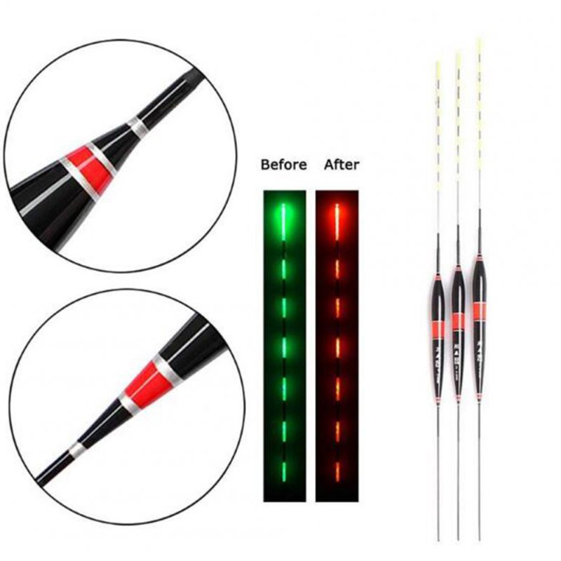 Bite Color-changing Hook Electronic Drift for Crucian and Carp High Sensitive Shadowless Floating Drift Xiang A Changed Light [Red Black] 1#