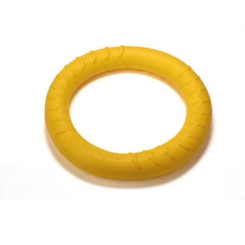 Bite Resistant Teeth Cleaning Flying Ring for Pet Dog German Shepherd Training Orange