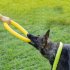 Bite Resistant Teeth Cleaning Flying Ring for Pet Dog German Shepherd Training Orange
