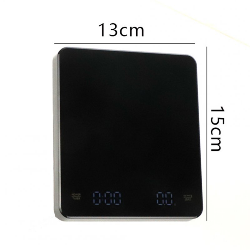 Kitchen Digital Coffee Scales With Timer Anti Slip Led Screen Design Usb Charging Espresso Scale 