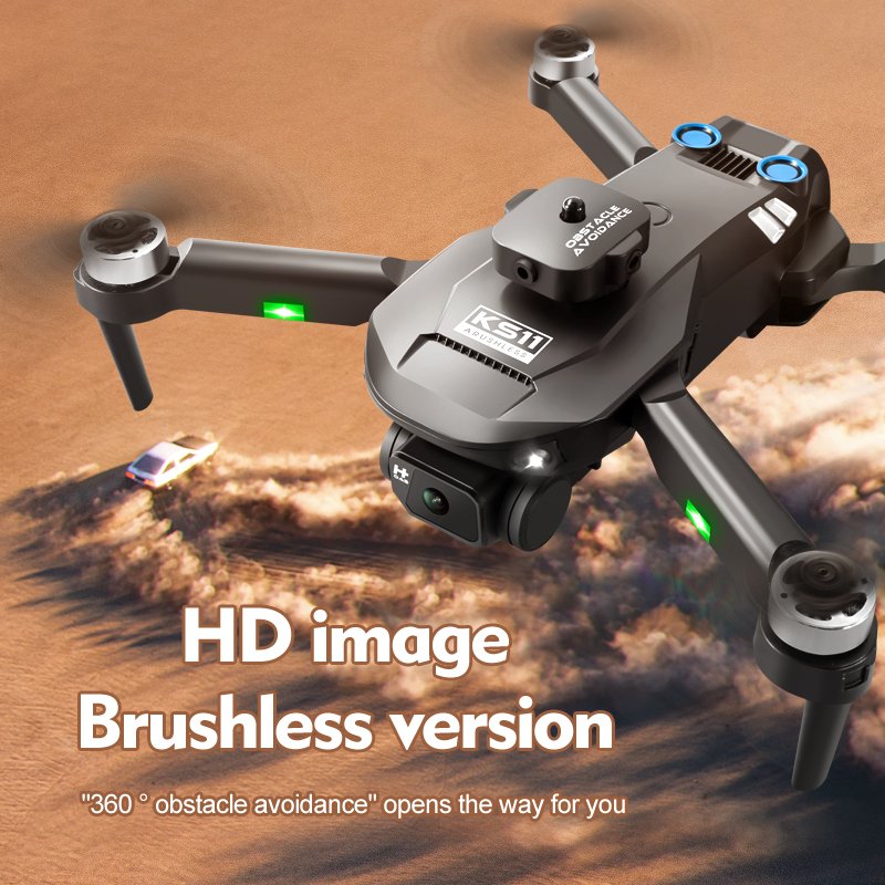 Ls-ks11 2.4g Wifi Fpv with HD Camera 18mins Flight Time Brushless Foldable Rc Drone Quadcopter Rtf 