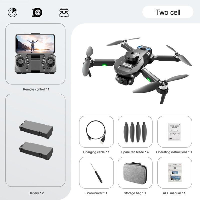 Ls-ks11 2.4g Wifi Fpv with HD Camera 18mins Flight Time Brushless Foldable Rc Drone Quadcopter Rtf 