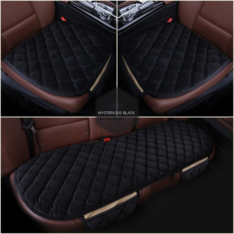 Black 3 Pcs Soft Comfortable Car Cushion