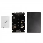 Black Case B + M Female 2 M.2 NGFF (SATA) SSD to 2.5 SATA Adapter for 2230/2242/2260 / 2280mm m2 SSD black