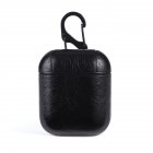 Black Genuine Leather Anti drop Shockproof Protective Case for Apple AirPod Earphone