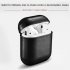Black Genuine Leather Anti drop Shockproof Protective Case for Apple AirPod Earphone