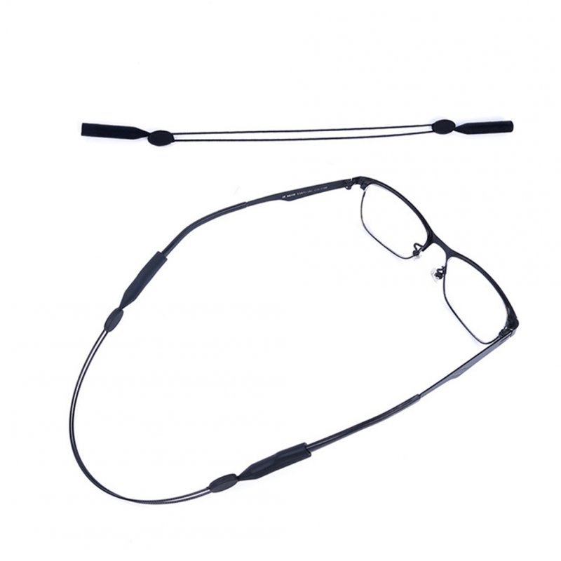 Black Glasses Cable Eyewear Retention System Anti-dropping Anti-slip Fixing Band Rope Black