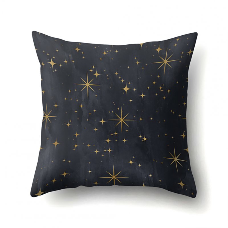 Black Golden Cushion Cover Geometric Lines Stars Pillowcase Car Inner Decor Home Supplies CCA411(13)