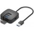 Black High Speed  4 Ports USB 3 0 Hub USB Port USB HUB Portable OTG Hub USB Splitter for Laptop PC Tablet 0 15 m