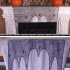Black Spider Web Lace Fireplace Stove Cloth Cover for Halloween Ghost Festival Party 105x107cm black 105x107