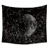 Black Starry Moon Series Printing Hanging Tapestry Wall Decoration 1  130 150