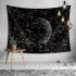Black Starry Moon Series Printing Hanging Tapestry Wall Decoration 1  130 150