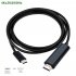 Black Type C to HDMI 4K Adapter Cable Mobile Phone Computer Connecting Cable High Definition TV Converter 2M