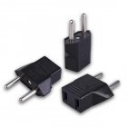 Black Universal Travel Power Plug Adapter EU EURO to US USA US to EU Adaptor Converter AC Power Plug Adaptor Connector