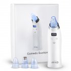 US Blackhead Remover, USB Rechargeable Skin Cleaner with 4 Alternative Suction Heads, Comedo Extractor with 5 Adjustable Levels