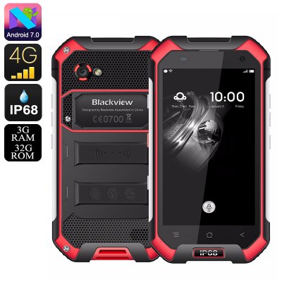Продать дешевый HK Warehouse Blackview BV6000 Прочный телефон - Android 7.0, Dual-IMEI, 4G, Octa-Core CPU, 3GB RAM, IP68, NFC, OTG, 4200mAh (красный)
