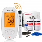 Blood Glucose Meters Needles Set Sugar Monitor Collect Blood Glucometer Health Care 50 test strips   needle  without tester 