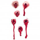 Bloody Scar Temporary Tattoos Bleeding Wound Waterproof Tattoo Stickers for Cosplay Costume or Halloween Party 105 * 60mm