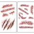 Bloody Scar Temporary Tattoos Bleeding Wound Waterproof Tattoo Stickers for Cosplay Costume or Halloween Party 105   60mm