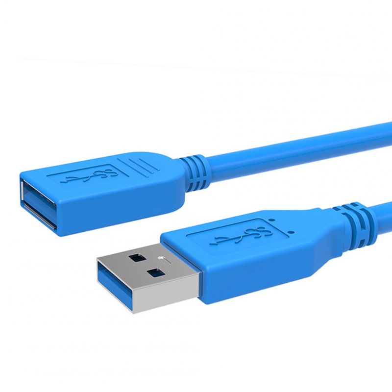 Blue USB 3.0 Extension Line Male To Female Quick Speed Cable Connector for USB Thumb Drives Keyboard Mouse 0.3 m