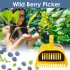 Blueberry Picker With Comb Multifunctional Portable Blueberry Picker With Comb Shaped Blueberry Rake Farm Gardening Hand Tool For Harvesting Fruits yellow