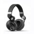 Bluedio T2S Wireless Headphones Foldable Bass Bluetooth Headset with Microphones for Phone   Black