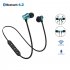Bluetooth 4 2 Stereo Earphone Headset Wireless Magnetic In Ear Earbuds   Blue