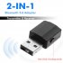 Bluetooth 5 0 Adapter Audio Receiver 2 in 1 USB Transmitter Digital Devices black