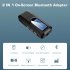 Bluetooth 5 0 Adapter USB Transmitter and Receiver with LCD Screen black