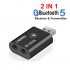 Bluetooth 5 0 Audio Transmitter Receiver Mini 3 5mm AUX USB Music Stereo Bluetooth Dongle Wireless Adapter black