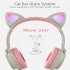Bluetooth 5 0  Ear Headphones Foldable Stereo Wireless Set Mic LED Light Volume Control Support For Kids black