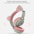 Bluetooth 5 0  Ear Headphones Foldable Stereo Wireless Set Mic LED Light Volume Control Support For Kids black
