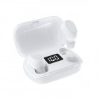 Bluetooth 5 0 Earphone Wireless LED Display L21 pro TWS Stereo Sport Waterproof Earbuds Headset white