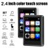 Bluetooth 5 0 Mp3 Player Full Touch Screen Portable Sports Music Player Fm Radio Recorder Black