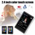 Bluetooth 5 0 Mp3 Player Full Touch Screen Portable Sports Music Player Fm Radio Recorder Black