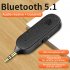 Bluetooth 5 1 Receiver Audio Adapter 3 5mm Aux Wireless Transmitter Car Handsfree Microphone Headphone Adapter black