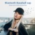 Bluetooth Audio Hat Headset Outdoor Wireless Bluetooth Binaural Speakers Sun Hat YX2 gray