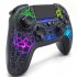 Bluetooth Controller Compatible for Ps4 Game Console Gyroscope Game Handle with Rgb Crack Light White