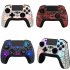 Bluetooth Controller Compatible for Ps4 Game Console Gyroscope Game Handle with Rgb Crack Light Black