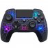 Bluetooth Controller Compatible for Ps4 Game Console Gyroscope Game Handle with Rgb Crack Light Black