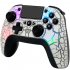 Bluetooth Controller Compatible for Ps4 Game Console Gyroscope Game Handle with Rgb Crack Light Black