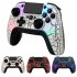 Bluetooth Controller Compatible for Ps4 Game Console Gyroscope Game Handle with Rgb Crack Light Black