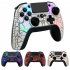 Bluetooth Controller Compatible for Ps4 Game Console Gyroscope Game Handle with Rgb Crack Light Black