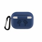 Bluetooth Earphone  Protective  Cover Solid Color Wireless Headset Shell For Airpods Pro Dark blue