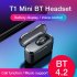Bluetooth Earphone Sports Wireless Mini HiFi Handsfree Headphone Stereo Sound Earbuds Gaming Headset with Charging Box black