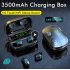 Bluetooth Earphone TWS Headset Touch Control Headphone Sweatproof HiFi Stereo Earbuds with 3500mA Charging Compartment black binaural earphone